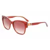 KARL LAGERFELD KL6069S-805 Óculos de sol para mulher Havana quadrados acetato 54mm
