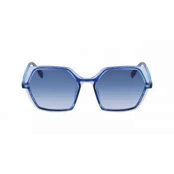 Óculos de sol de mulher KARL LAGERFELD KL6083S-407 quadrados Havana castanho degradê 56 mm