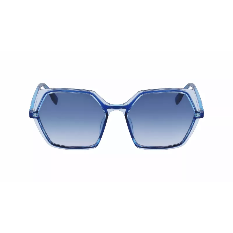Óculos de sol de mulher KARL LAGERFELD KL6083S-407 quadrados Havana castanho degradê 56 mm