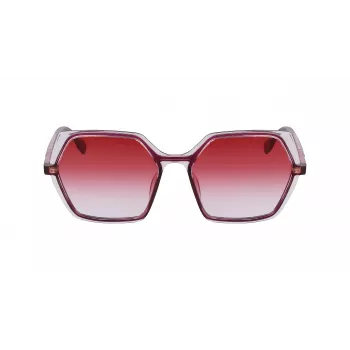 KARL LAGERFELD KL6083S-626 Óculos de sol de mulher Cat Eye Preto Cinzento Degradê 56mm