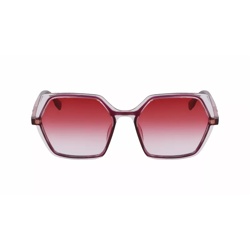 KARL LAGERFELD KL6083S-626 Óculos de sol de mulher Cat Eye Preto Cinzento Degradê 56mm