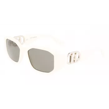 KARL LAGERFELD KL6085S-105 óculos de sol mulher quadrados em acetato preto/cinzento 55/18/140 mm