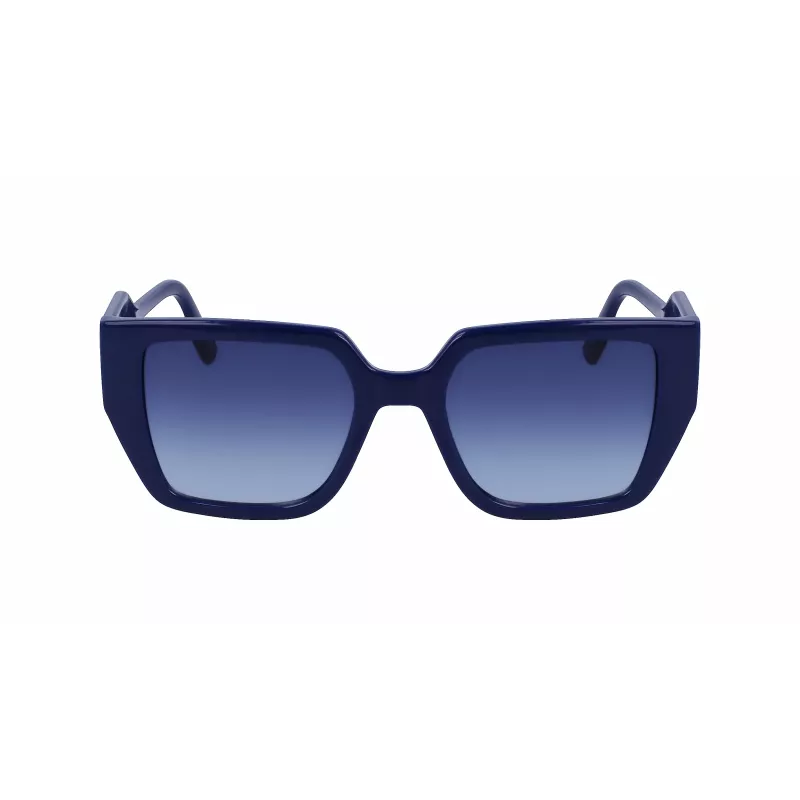 Óculos de sol de mulher KARL LAGERFELD KL6098S-400 armação azul-escuro lentes cinzentas degradê 52 mm