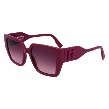 Óculos de sol de mulher KARL LAGERFELD KL6098S-501 armação de acetato angular 52 mm