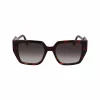 KARL LAGERFELD KL6098SN-240 Óculos de sol quadrados em acetato para mulher - Armação castanha Havana, lentes castanhas degradê - 52/19/140 mm