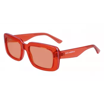Óculos de sol unissexo KARL LAGERFELD KL6101S-800 - armação preta, lentes cinzentas, 54 mm