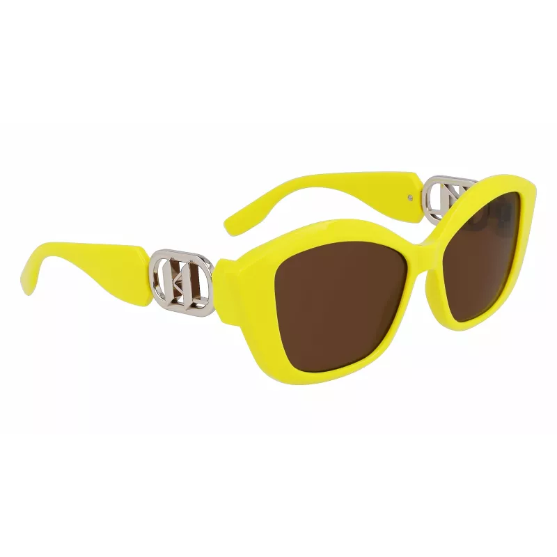 KARL LAGERFELD KL6102S-703 Óculos de sol de mulher olho de gato preto cinzento degradê 56mm