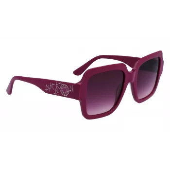 Óculos de sol quadrados de mulher KARL LAGERFELD KL6104SR-501 preto/cinzento 53mm