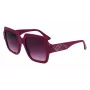 Óculos de sol quadrados de mulher KARL LAGERFELD KL6104SR-501 preto/cinzento 53mm