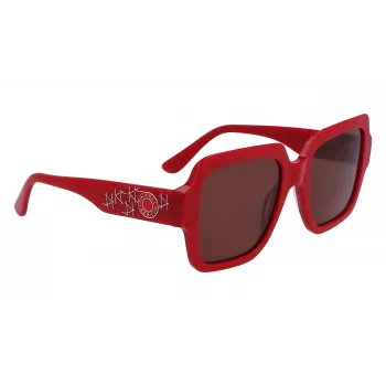 Óculos de sol de mulher KARL LAGERFELD KL6104SR-600 Cat Eye Shiny Red Grey Gradient 53mm