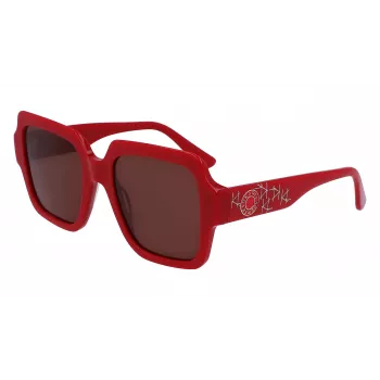Óculos de sol de mulher KARL LAGERFELD KL6104SR-600 Cat Eye Shiny Red Grey Gradient 53mm