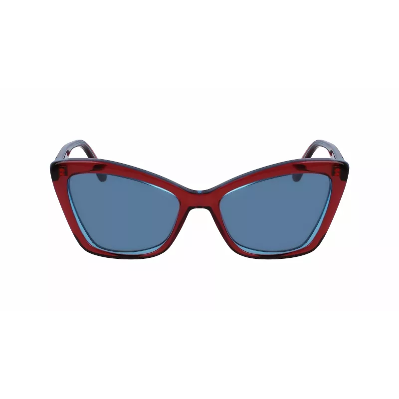 Óculos de sol KARL LAGERFELD KL6105S-604 para mulher em forma de olho de gato Havana castanho degradê 54mm