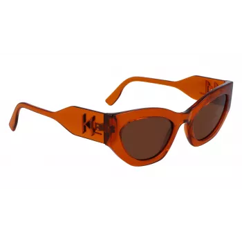 Óculos de sol mulher KARL LAGERFELD KL6122S522221 Havana armação de acetato lentes castanhas 52mm
