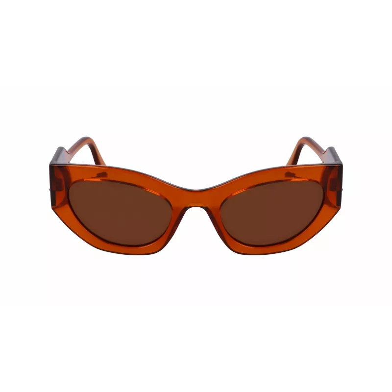 Óculos de sol mulher KARL LAGERFELD KL6122S522221 Havana armação de acetato lentes castanhas 52mm