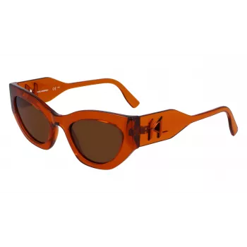 Óculos de sol mulher KARL LAGERFELD KL6122S522221 Havana armação de acetato lentes castanhas 52mm