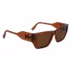 Óculos de sol unissexo KARL LAGERFELD KL6123S541824, armação preto brilhante, lentes cinzentas, 54/18/140 mm
