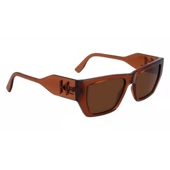 Óculos de sol unissexo KARL LAGERFELD KL6123S541824, armação preto brilhante, lentes cinzentas, 54/18/140 mm