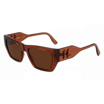 Óculos de sol unissexo KARL LAGERFELD KL6123S541824, armação preto brilhante, lentes cinzentas, 54/18/140 mm
