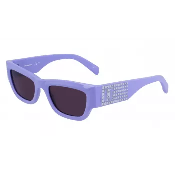 Óculos de sol em forma de olho de gato KARL LAGERFELD KL6141S522154 mulher - armação em acetato preta, lentes cinzentas degradê, 52 mm