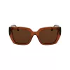 Óculos de sol de mulher KARL LAGERFELD KL6143S-246 Havana castanho tartaruga armação de acetato lentes castanhas degradê 53 mm