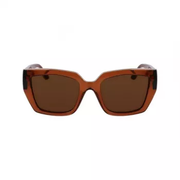 Óculos de sol de mulher KARL LAGERFELD KL6143S-246 Havana castanho tartaruga armação de acetato lentes castanhas degradê 53 mm