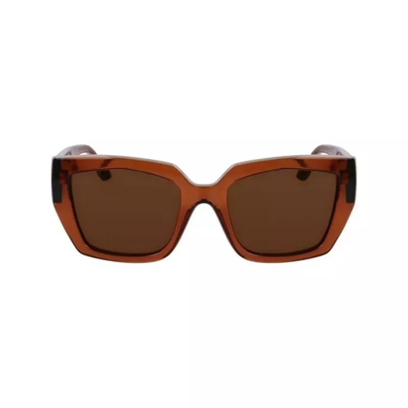 Óculos de sol de mulher KARL LAGERFELD KL6143S-246 Havana castanho tartaruga armação de acetato lentes castanhas degradê 53 mm
