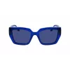 Óculos de sol KARL LAGERFELD KL6143S-400 mulher quadrados acetato, armação azul-escuro, lentes cinzentas degradê, 53 mm