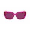 Óculos de sol de mulher KARL LAGERFELD KL6143S-650 armação retangular em acetato - Red Havana, lente Brown Gradient 53/20/145 mm