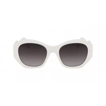 Óculos de sol mulher KARL LAGERFELD KL6146S-105 Havana acetato armação quadrada lentes castanhas degradê 54mm