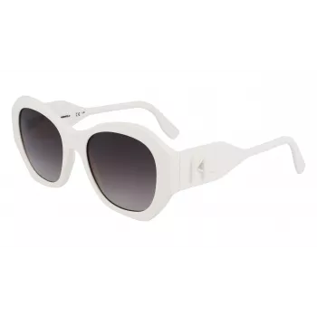 Óculos de sol mulher KARL LAGERFELD KL6146S-105 Havana acetato armação quadrada lentes castanhas degradê 54mm