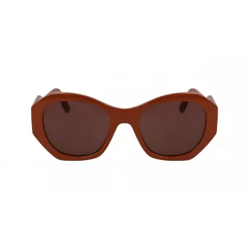 Óculos de sol de mulher KARL LAGERFELD KL6146S-200 quadrados Havana acetato castanho lentes tingidas 54 mm