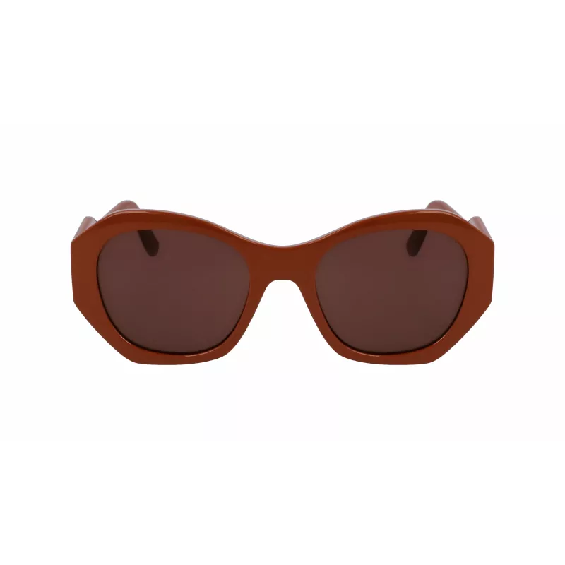 Óculos de sol de mulher KARL LAGERFELD KL6146S-200 quadrados Havana acetato castanho lentes tingidas 54 mm