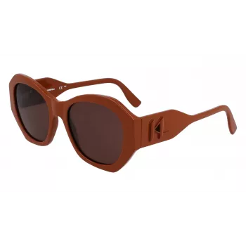 Óculos de sol de mulher KARL LAGERFELD KL6146S-200 quadrados Havana acetato castanho lentes tingidas 54 mm