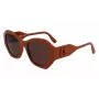 Óculos de sol de mulher KARL LAGERFELD KL6146S-200 quadrados Havana acetato castanho lentes tingidas 54 mm