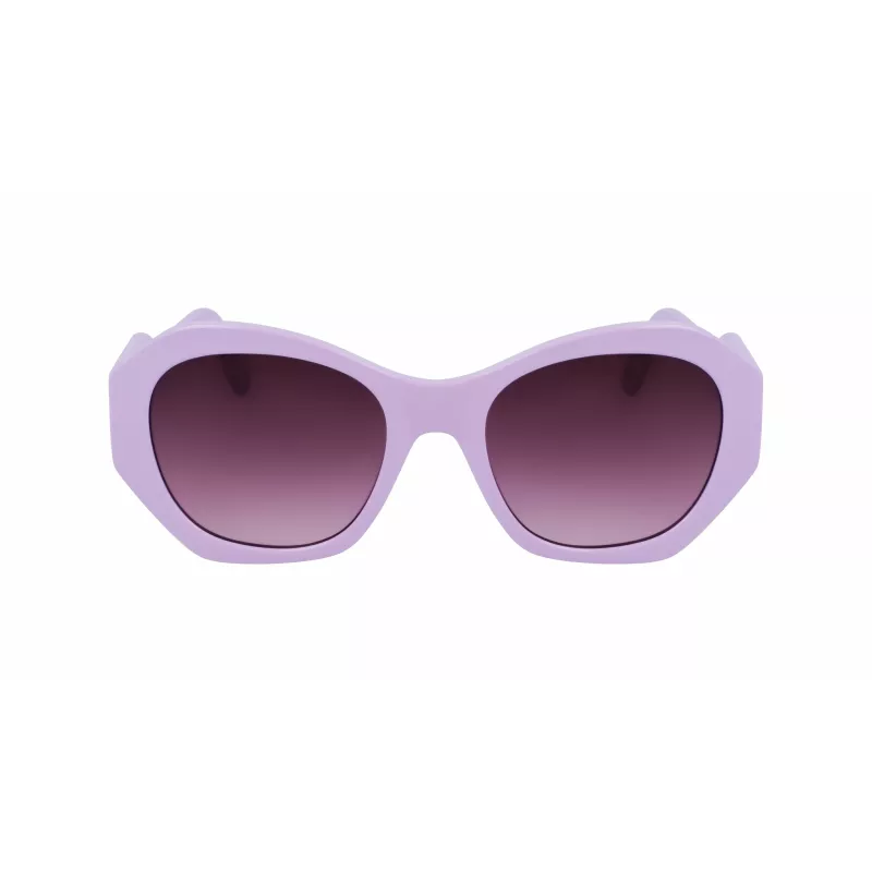 Óculos de sol quadrados mulher KARL LAGERFELD KL6146S-516 - armação preta, lentes cinzentas degradê 54/20/140 mm