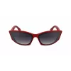 Óculos de sol de mulher KARL LAGERFELD KL6162S-600 - Armação de acetato vermelha/bordô, lentes degradê castanhas, 64/14/140 mm