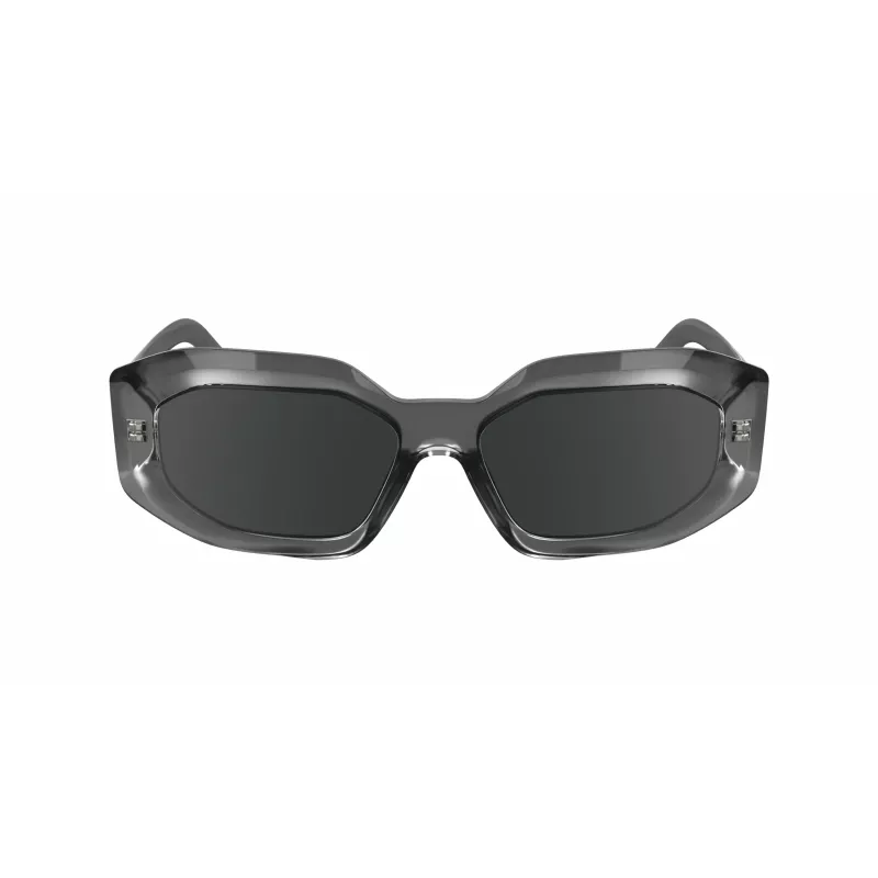 KARL LAGERFELD KL6167S-020 óculos de sol mulher quadrados - armação de acetato preta, lentes cinzentas smoke, 53 mm