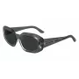 KARL LAGERFELD KL6167S-020 óculos de sol mulher quadrados - armação de acetato preta, lentes cinzentas smoke, 53 mm