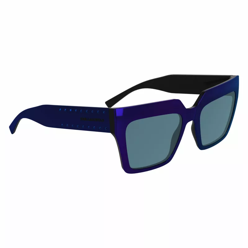 Óculos de sol KARL LAGERFELD KL6181SN-400 para mulher em forma de olho de gato azul degradê