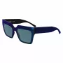 Óculos de sol KARL LAGERFELD KL6181SN-400 para mulher em forma de olho de gato azul degradê