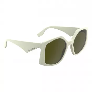 Óculos de sol KARL LAGERFELD KL6208S-105 mulher - armação de acetato preta, lentes de policarbonato cinzentas, 55 mm