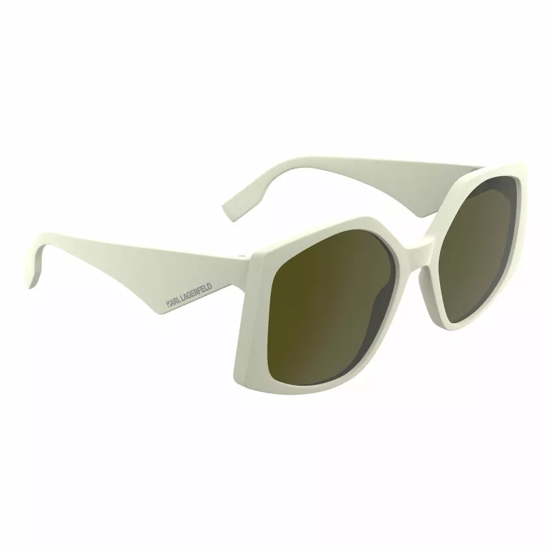 Óculos de sol KARL LAGERFELD KL6208S-105 mulher - armação de acetato preta, lentes de policarbonato cinzentas, 55 mm
