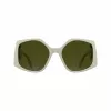 Óculos de sol KARL LAGERFELD KL6208S-105 mulher - armação de acetato preta, lentes de policarbonato cinzentas, 55 mm