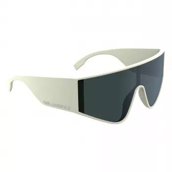 Óculos de sol KARL LAGERFELD KL6209S-105 unissexo quadrados, armação preta brilhante, lentes cinzentas, 65/19/140 mm