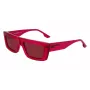 Óculos de sol quadrados unissexo KARL LAGERFELD KLJ6147S - armação preta em acetato, lentes cinzentas de policarbonato, 56 mm