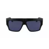 Óculos de sol KARL LAGERFELD KLJ6148S-002 unissexo quadrados armação de acetato preta lentes cinzentas 57mm