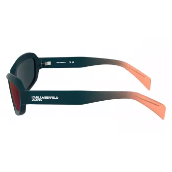 Óculos de sol unissexo KARL LAGERFELD KLJ6200S - armação preta, lentes cinzentas, 57 mm