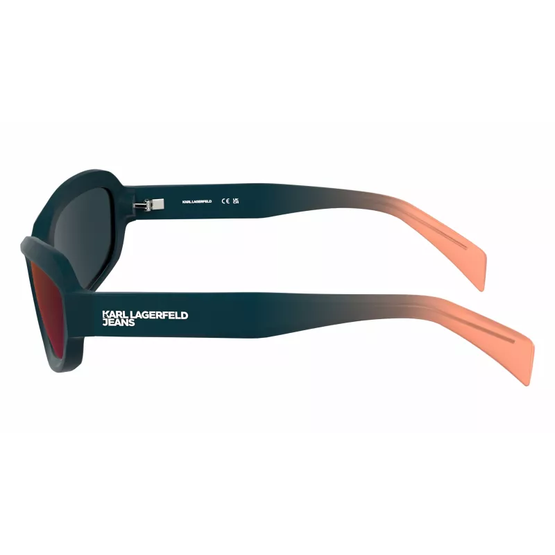 Óculos de sol unissexo KARL LAGERFELD KLJ6200S - armação preta, lentes cinzentas, 57 mm