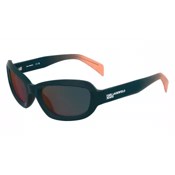 Óculos de sol unissexo KARL LAGERFELD KLJ6200S - armação preta, lentes cinzentas, 57 mm