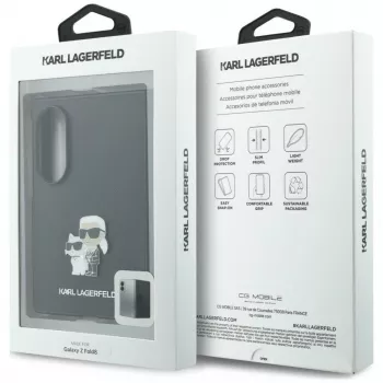 Capa Karl Lagerfeld PU Saffiano Karl and Choupette para Samsung Galaxy Z Fold8 preta